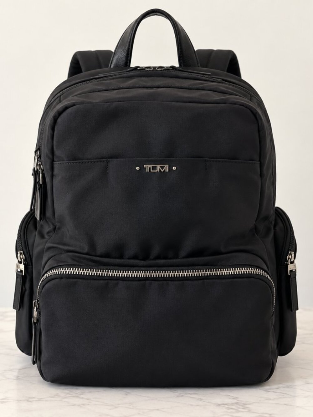 TUMI Voyageur Black Nylon Backpack Travel Work Laptop Bag